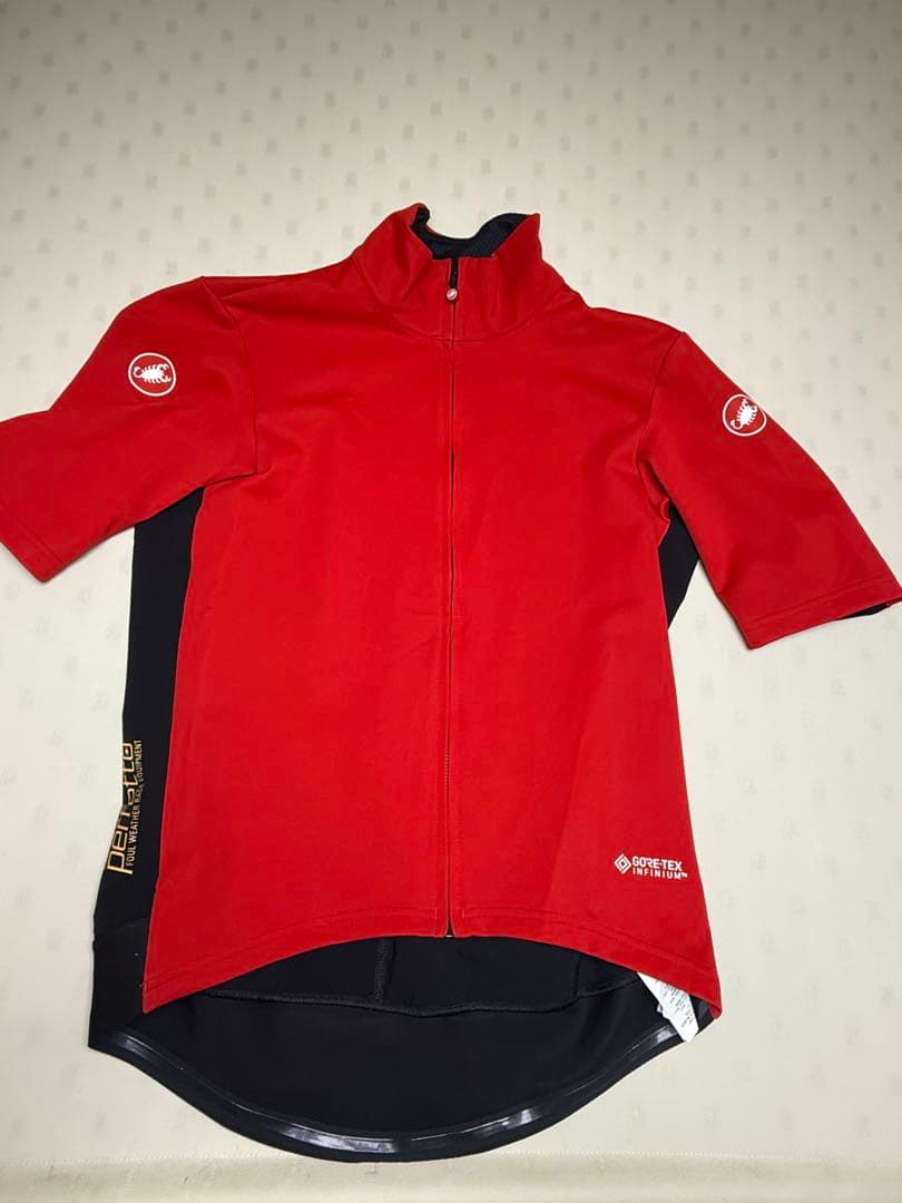 Castelli 半袖サイクルジャージ レッド＆ブラック