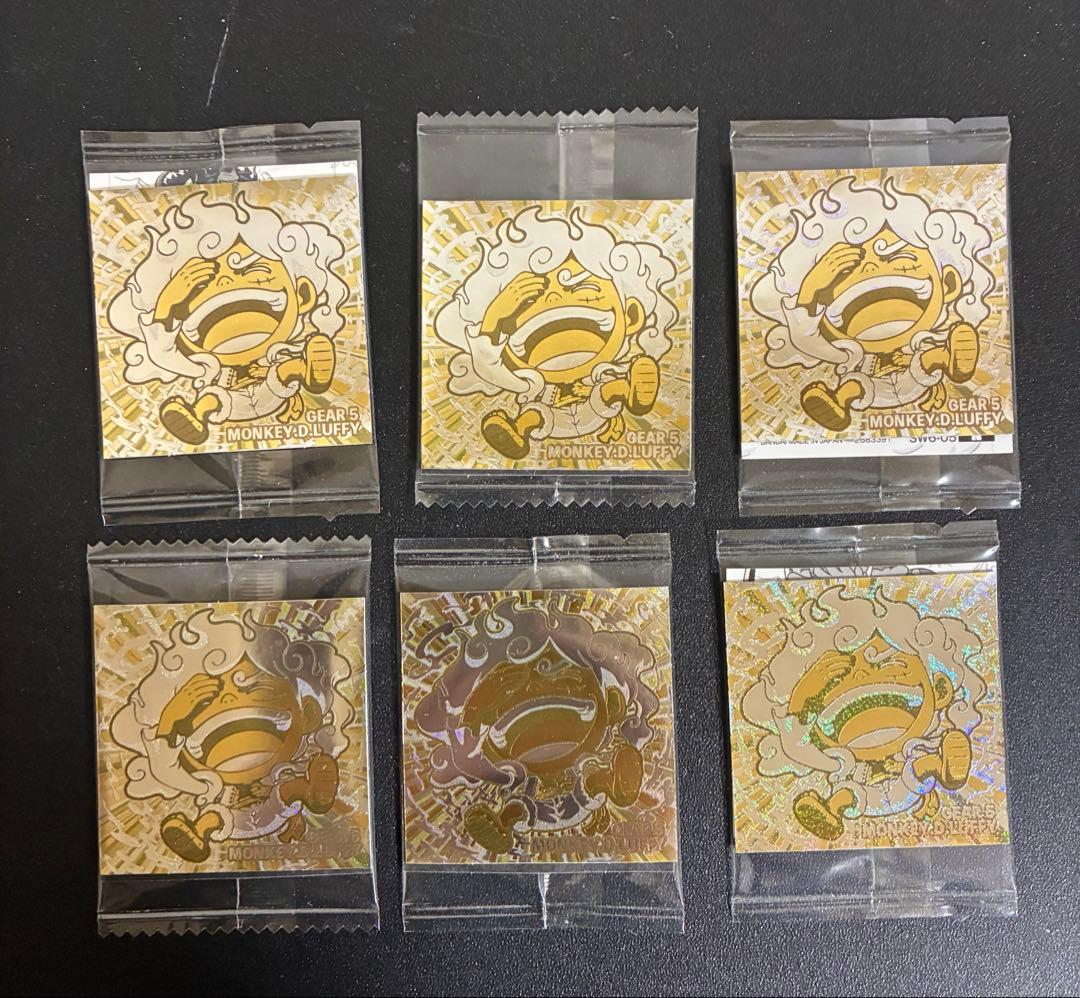 ワンピースウエハース　両面ニカ　ニカ　金ニカ　6枚セット