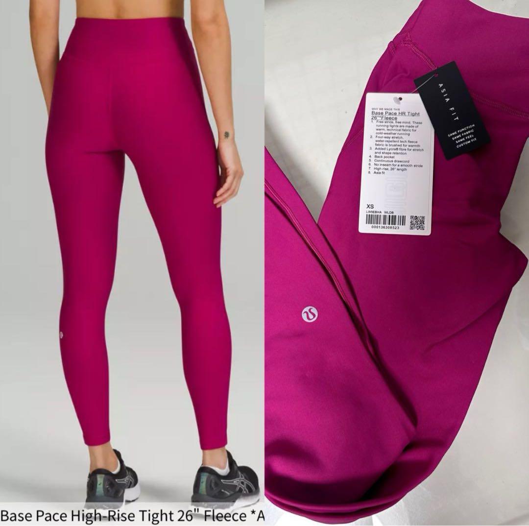 新品 ルルレモン 裏起毛 レギンス アジアフィット Base Pace 26XS