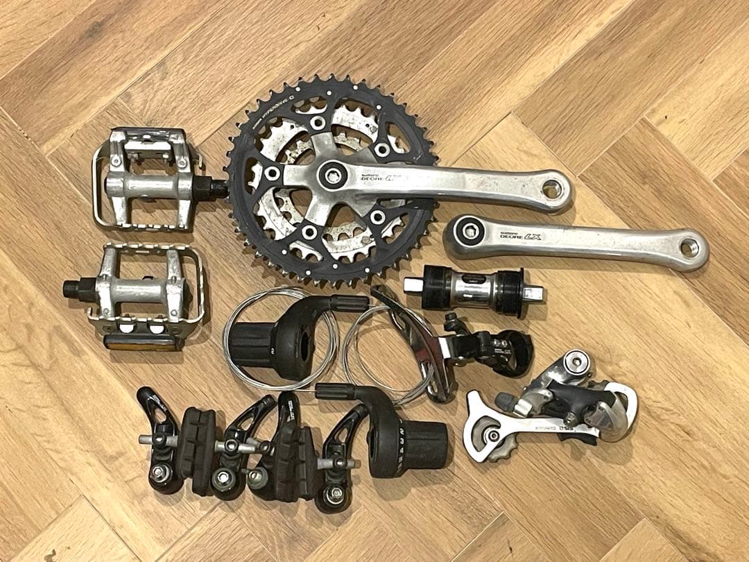 オールドシマノ　デオーレLX 3×８　コンポセット　 ペダル付　Shimano