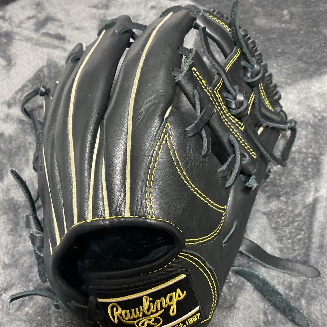 Rawlings 軟式グローブ 黒/黄色