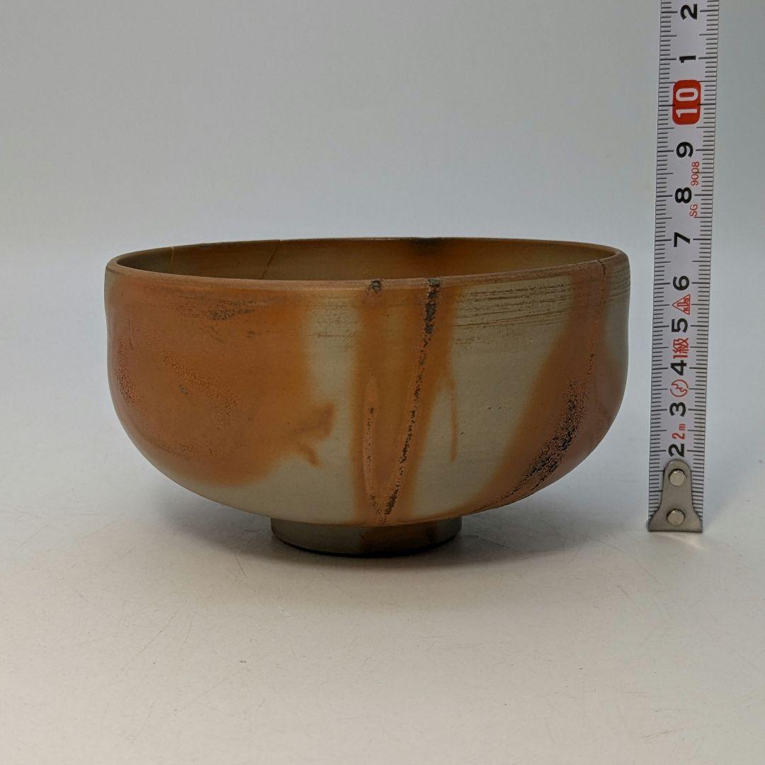 【金継ぎあり】三代 松田華山 備前焼 緋襷茶盌 共箱共布 抹茶碗 茶道具 茶器