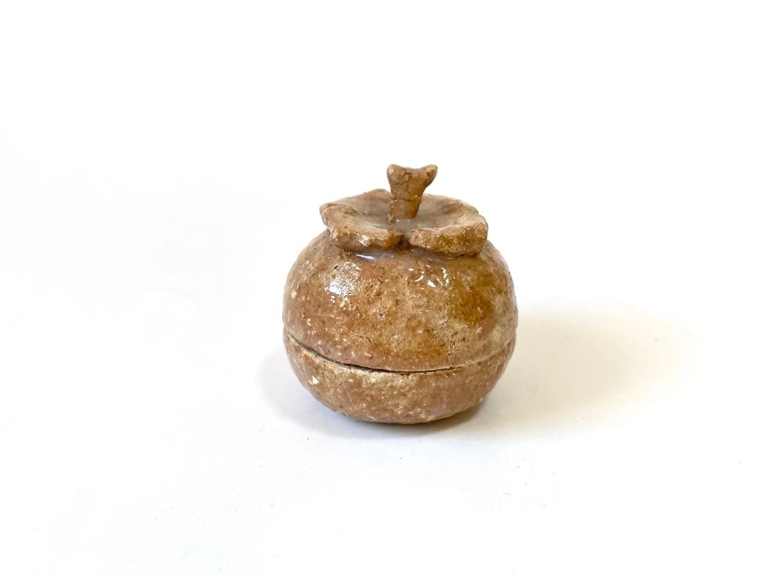 作家物　陶芸家　作者不明　三輪休雪　？　萩焼　萩香合　香合　蜜柑　柿　箱なし