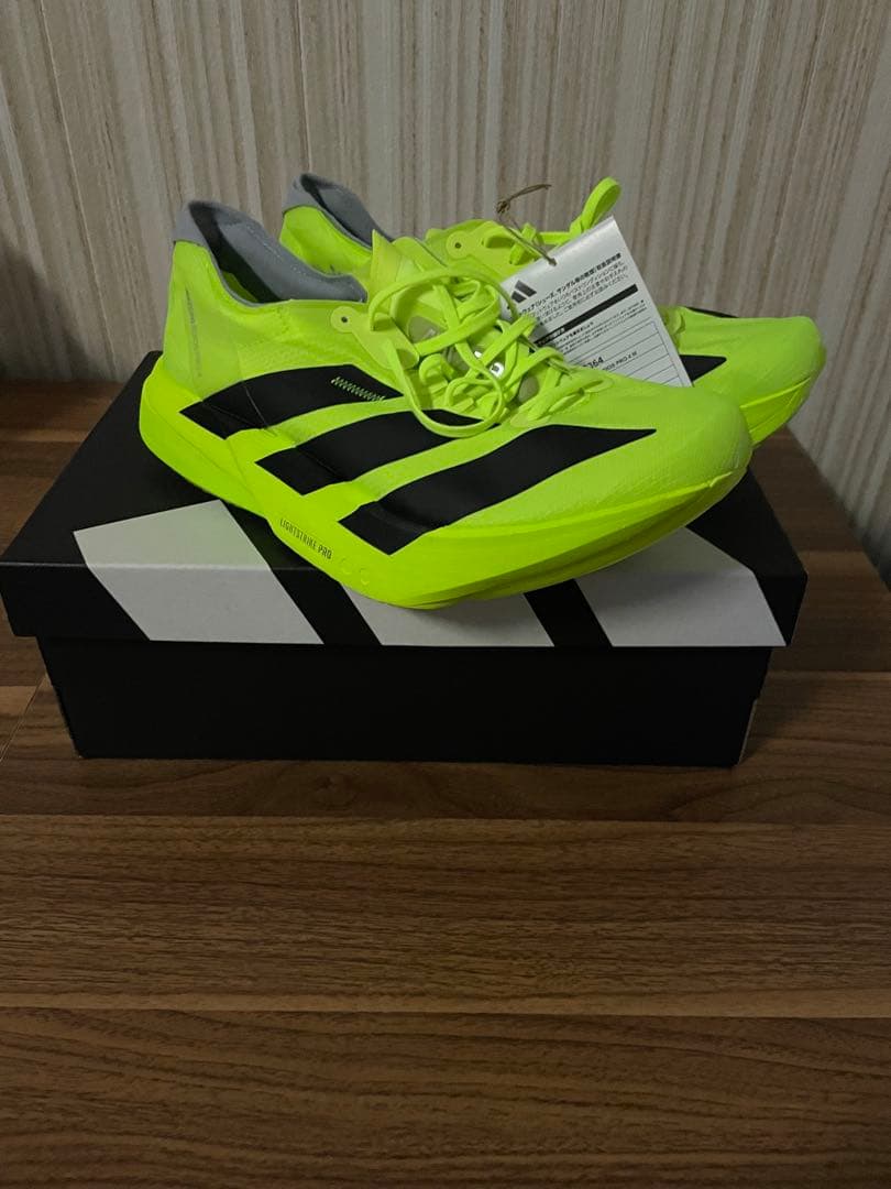 ADIZERO アディオスプロ4 ランニングシューズ26.5cm 蛍光イエロー