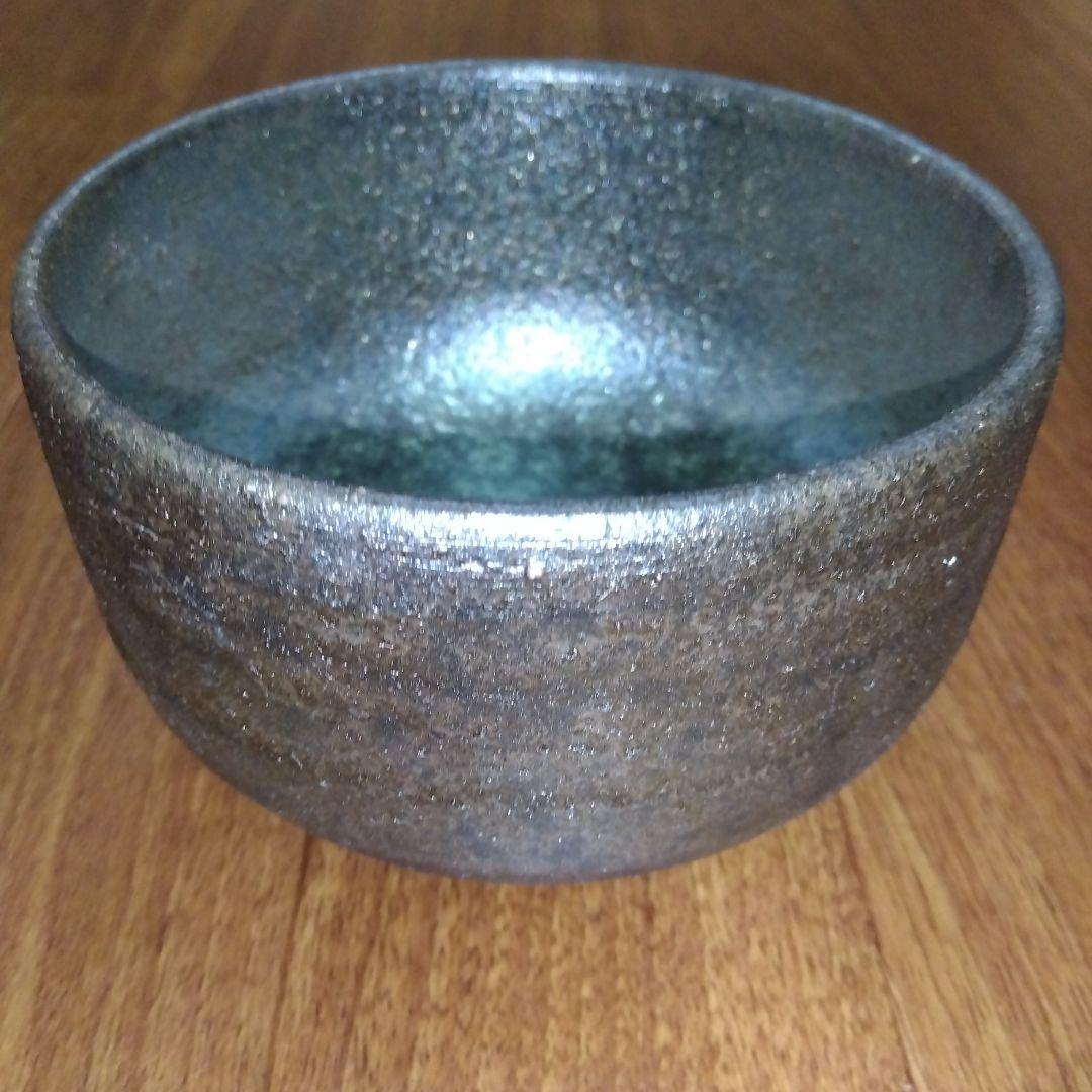 【レア】銀色茶碗 シルバーカラー SILVER COLOR 抹茶茶碗 茶道具