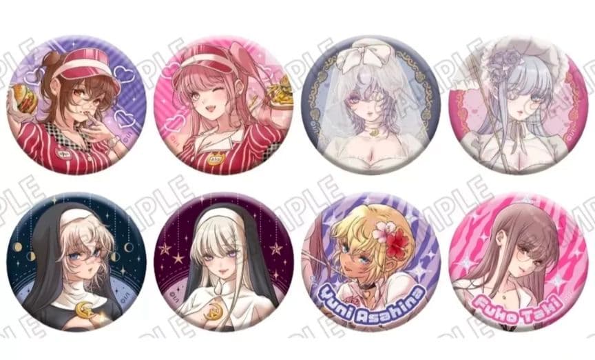 今日はカノジョがいないから　缶バッジ　　vol2 コンプリート　ゆに　風羽子
