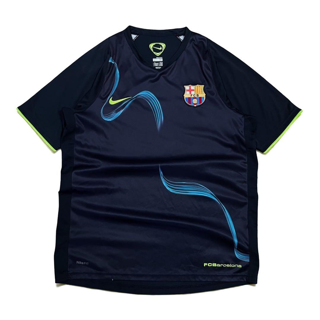 【希少】08/09 FCバルセロナ トレーニングシャツ ネイビー NIKE M