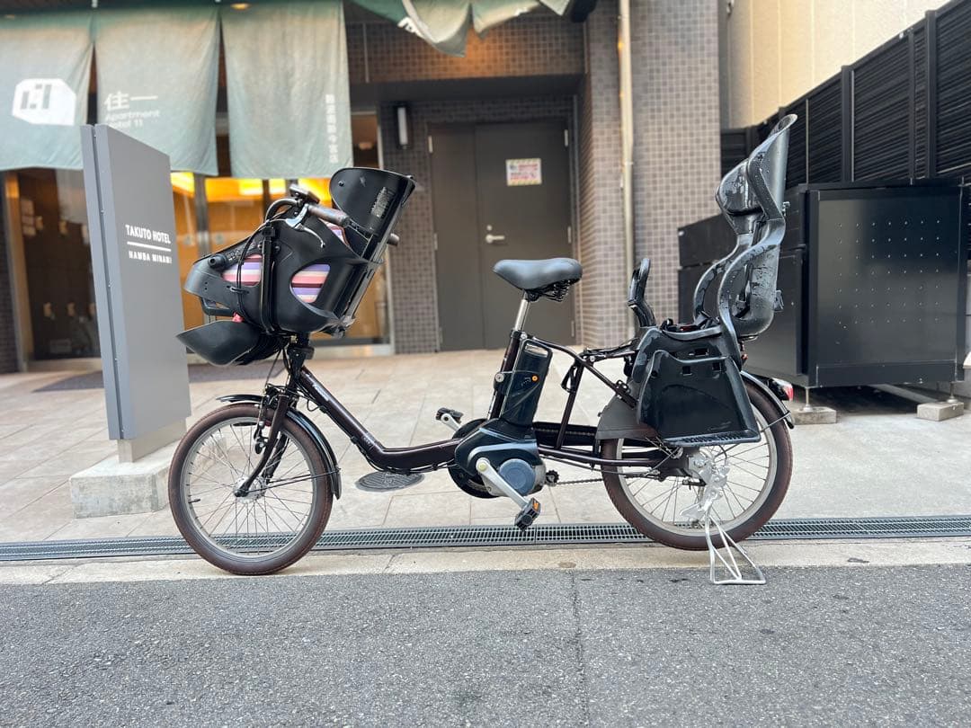 大阪府　子供乗せ　パナソニック　電動アシスト自転車 チャイルドシート付き