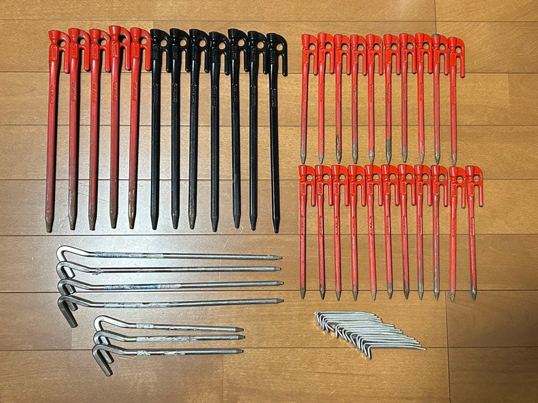 森の鍛冶屋 エリッゼステーク33本＋ユニフレーム ペグいろいろ22本セット