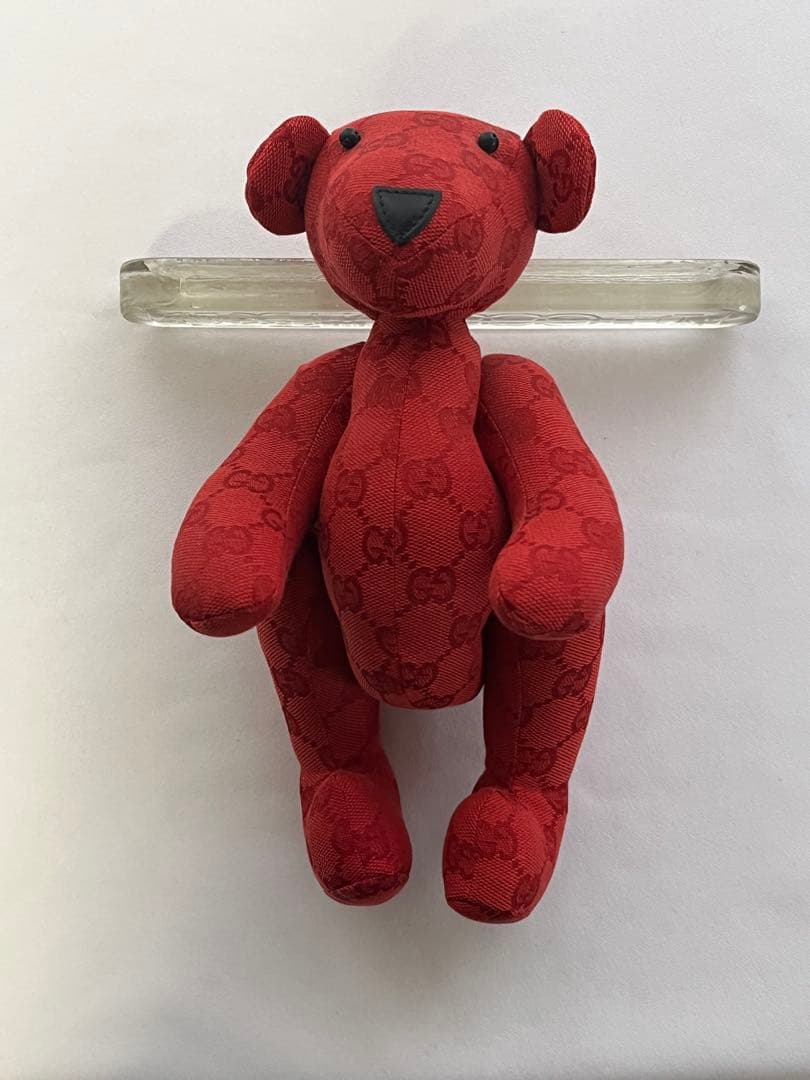 GUCCI グッチ GGキャンバス レッド ベアーぬいぐるみ