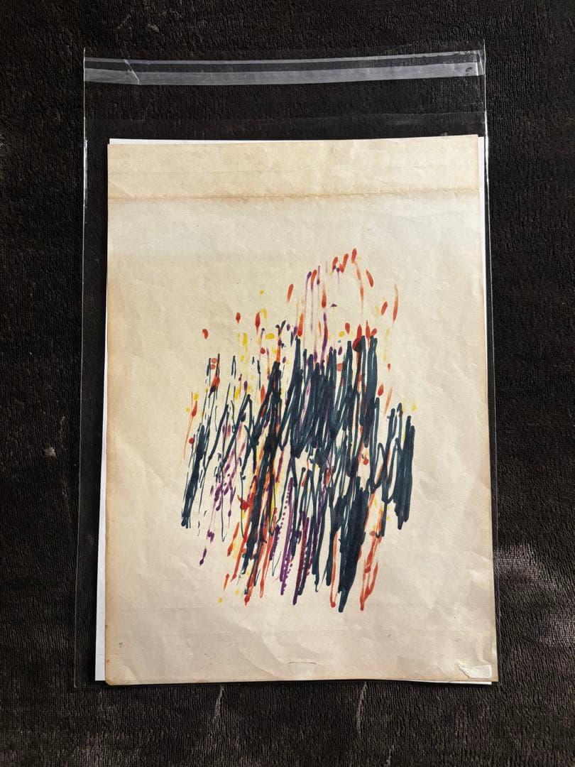Jean Tinguely 〝mtic drawing〟額装用エフェメラ