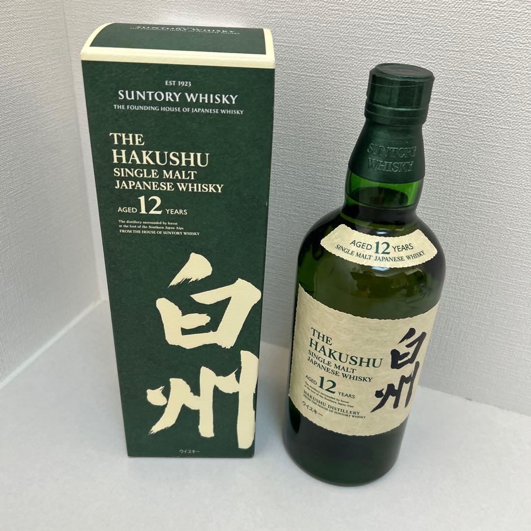 サントリー白州12年 シングルモルトウイスキー 箱付き