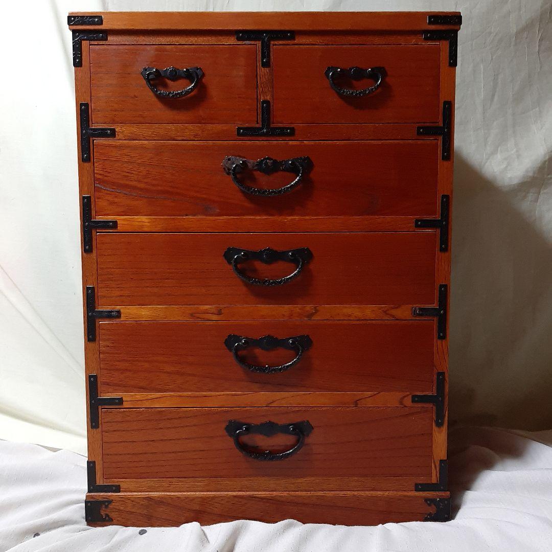 昭和レトロ◆欅製◆伝統工芸整理箪笥◆欅チェスト◆漆塗り◆62cm×44.5cm