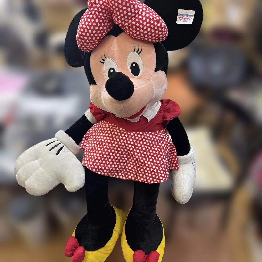 「ディズニーストア ミニーマウス」110〜120cm巨大ぬいぐるみ