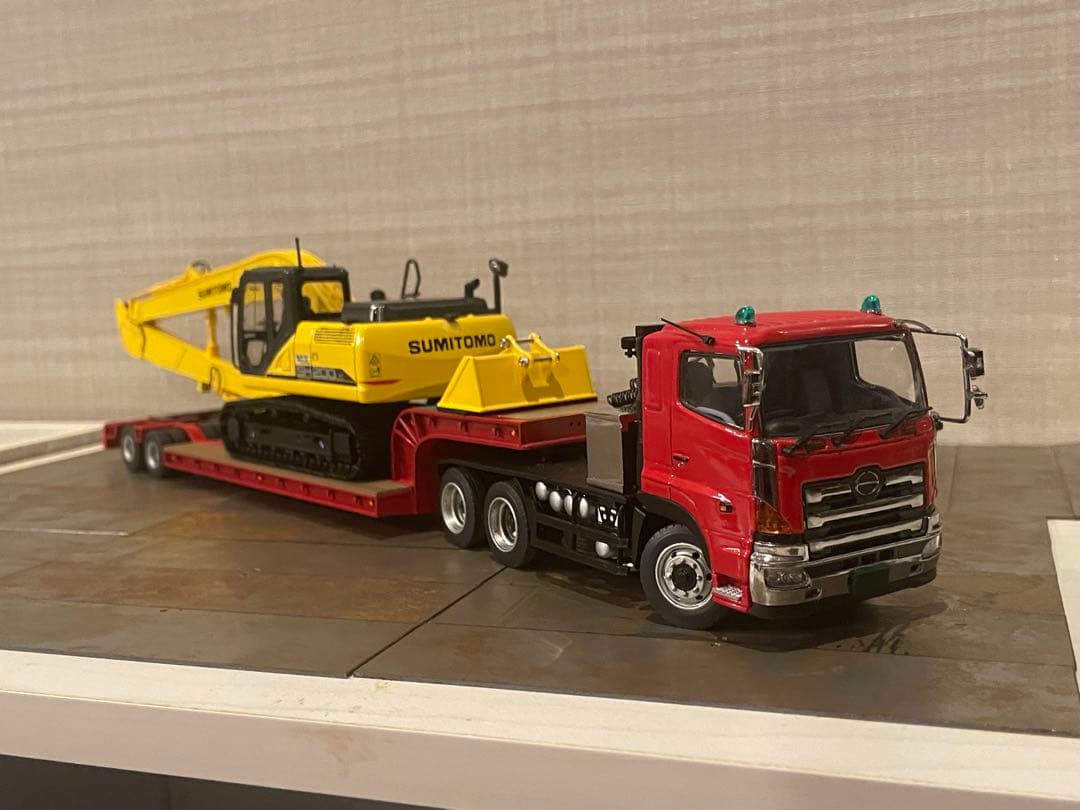 希少 ケンクラフト製1/50 プロフィア 16輪トレーラーセット
