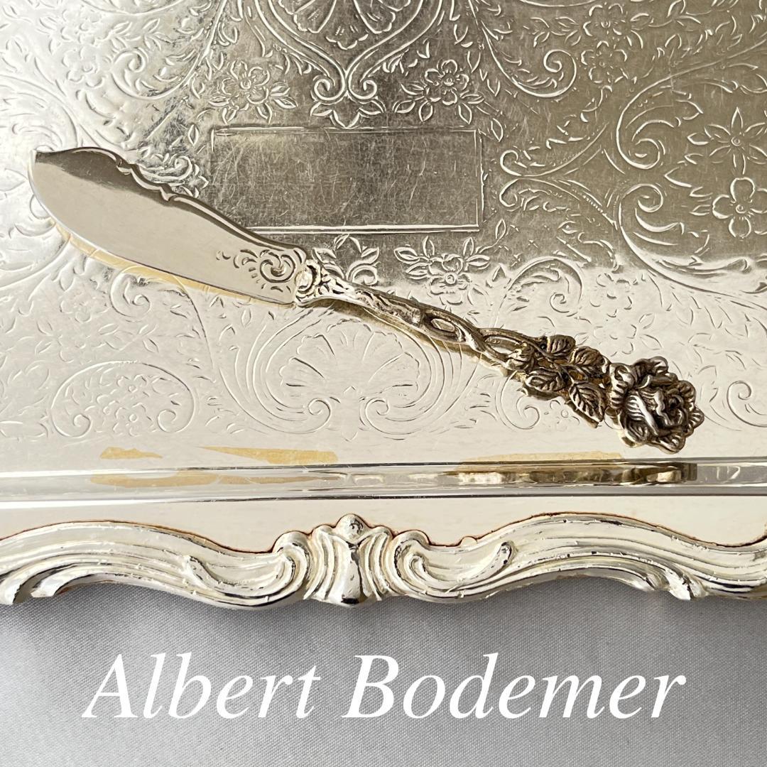 【 Bodemer】薔薇のバターナイフ 【純銀】 12.5cm