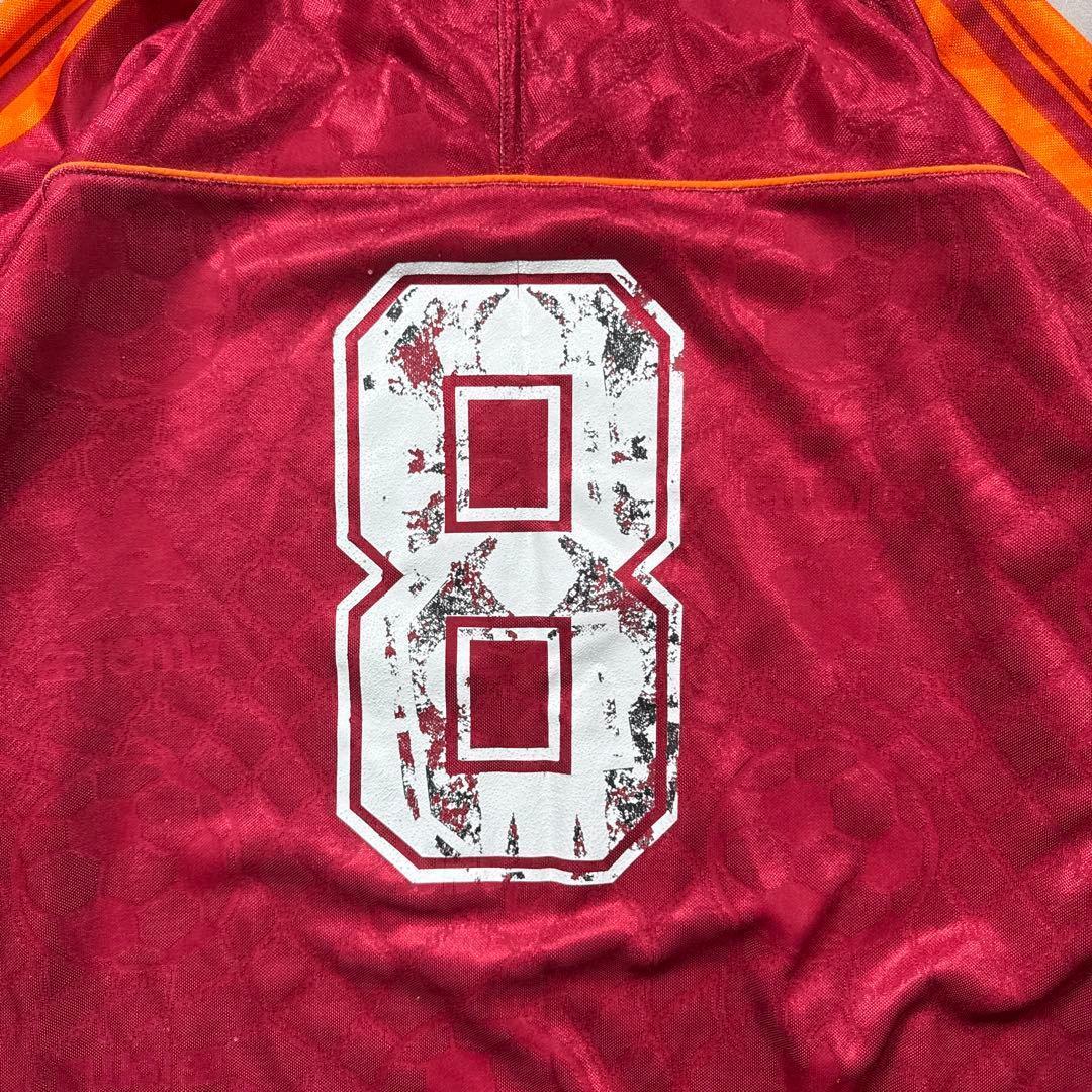 イタリア製1995-96 asics ASローマ背番号8スタットゥートR21