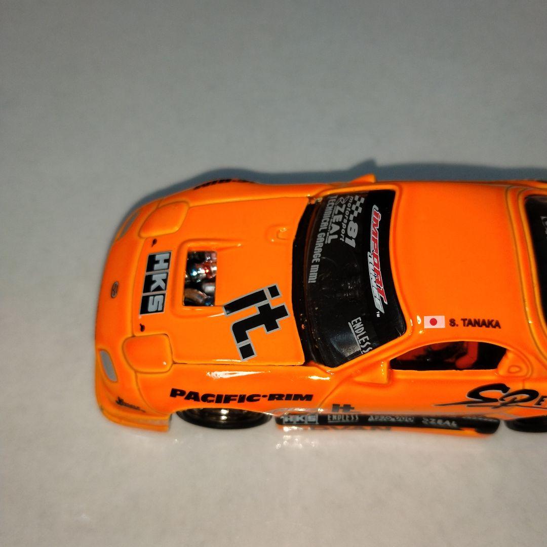 難あり 1/64 マッスルマシーン 4 FD3S D1仕様 蛍光オレンジ