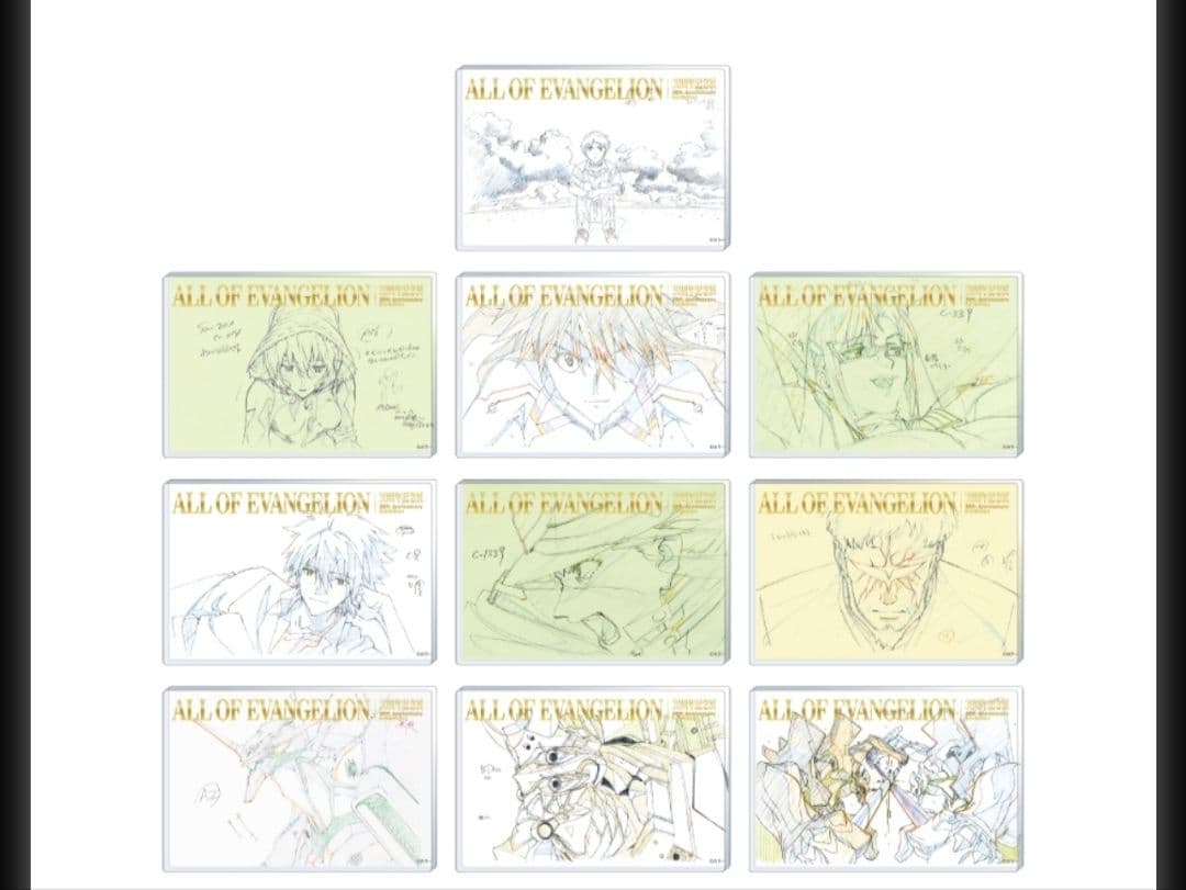 30周年 箔押しアクリルブロック　ALL OF EVANGELION