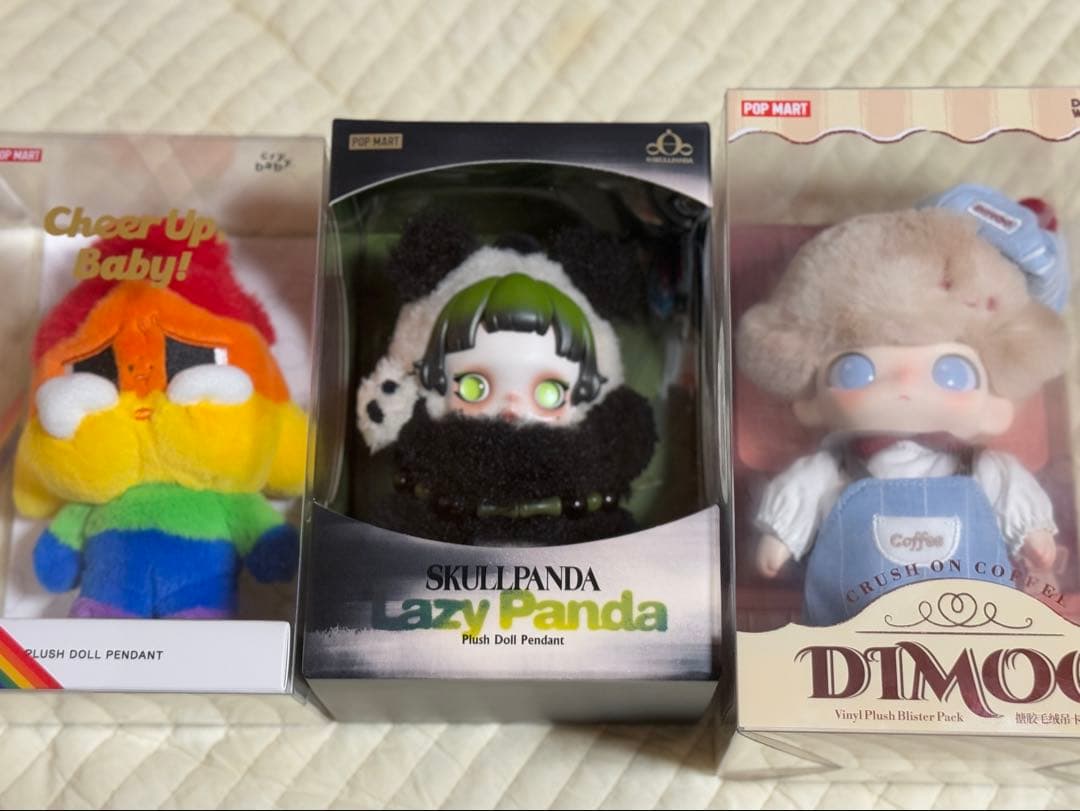 SKULLPANDA & CRYBABY & DIMOO 3点