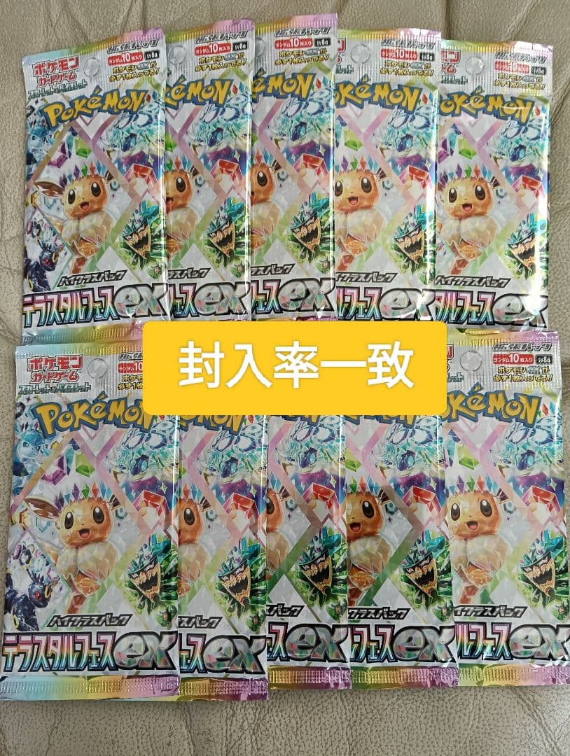 【ラスト1】テラスタルフェスEX 10パック 封入率一致 ポケモンカードゲーム
