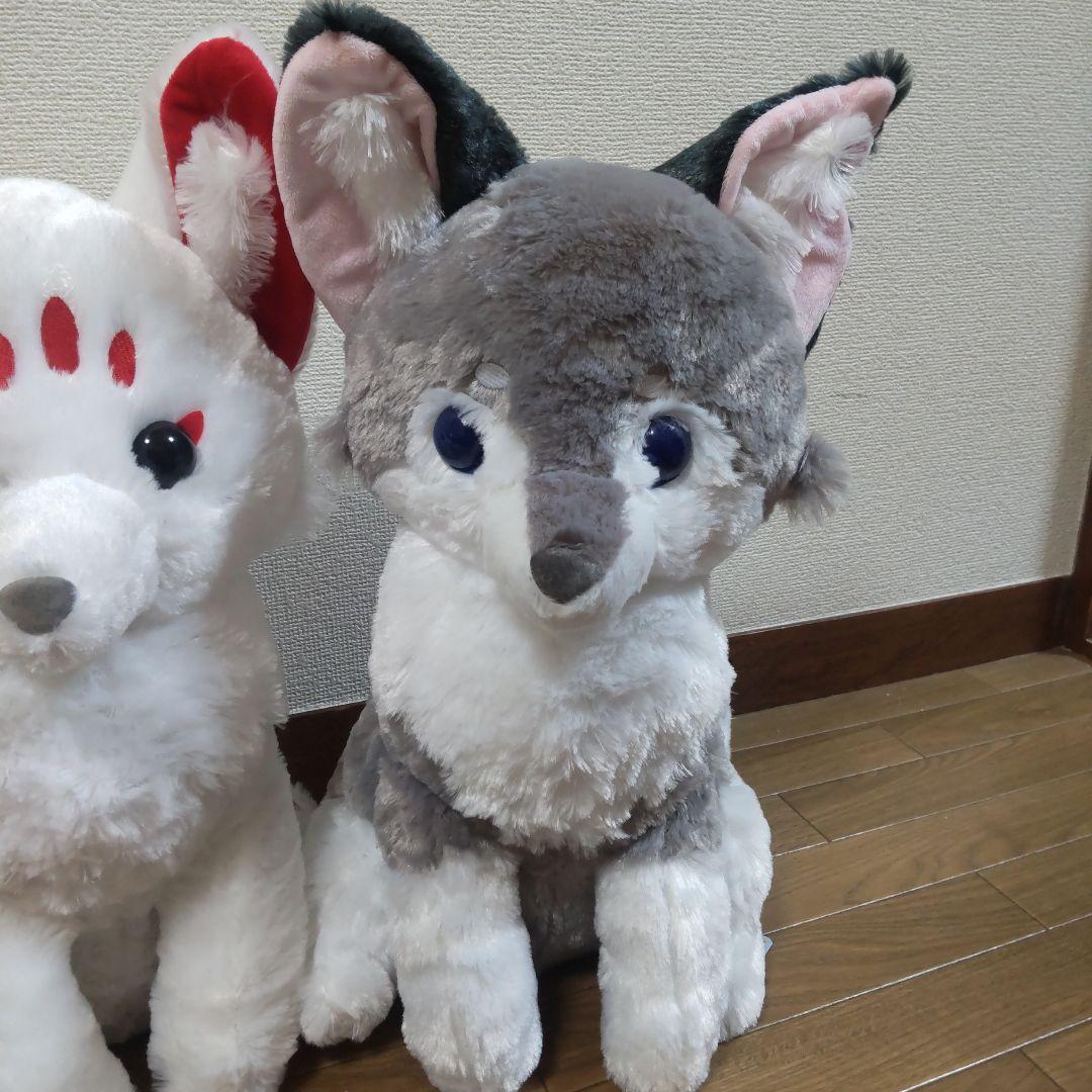 アマテラスのオオカミ ウルトラBIGぬいぐるみ全３種～テル＆ラックル＆ホロウ