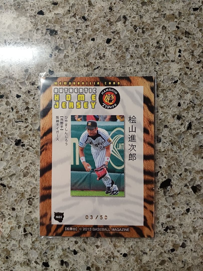 BBM 2013 阪神タイガース　桧山進次郎　パッチカード　/50