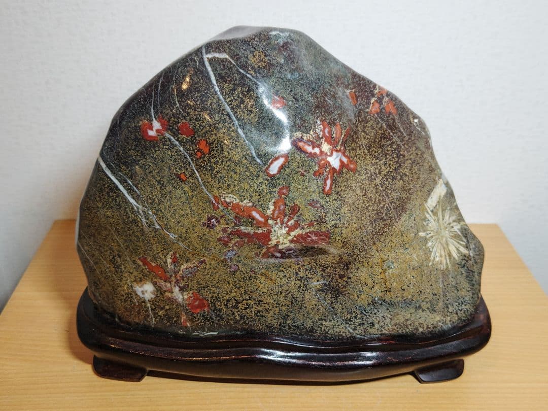 菊花石 24kg 菊紋石 花紋石 紋石 原石 鑑賞石 自然石 誕生石 鉱物 水石