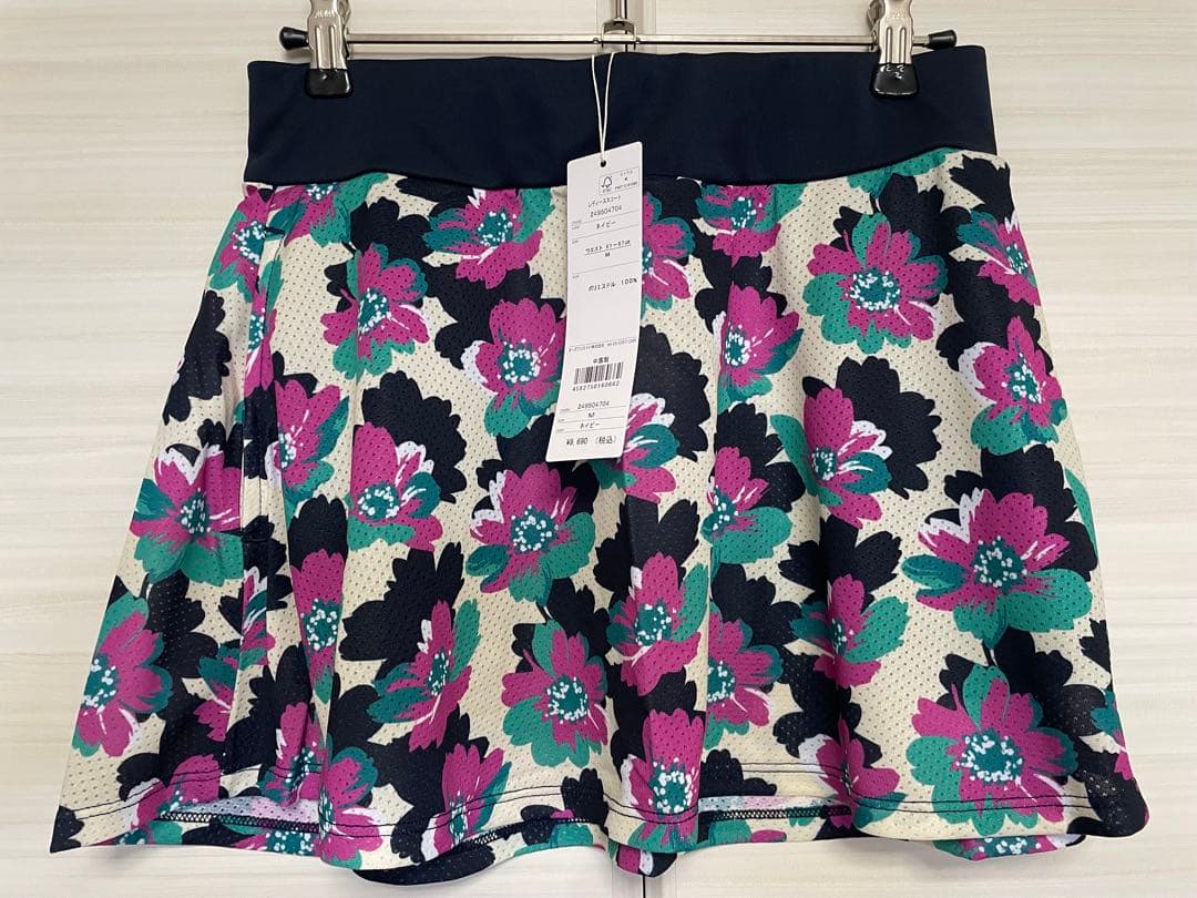 【新品】ローチェ 上下セットアップ Mサイズ ネイビー 花柄 テニスウェア