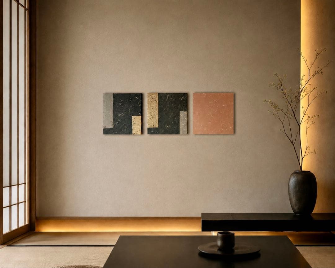 【Japanese Washi Art】高級和紙　和モダン　アートパネル