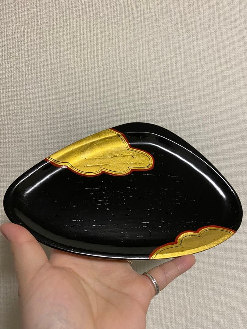 平安象彦 源氏雲 蛤形 銘々皿 5枚揃い 菓子盆 お盆