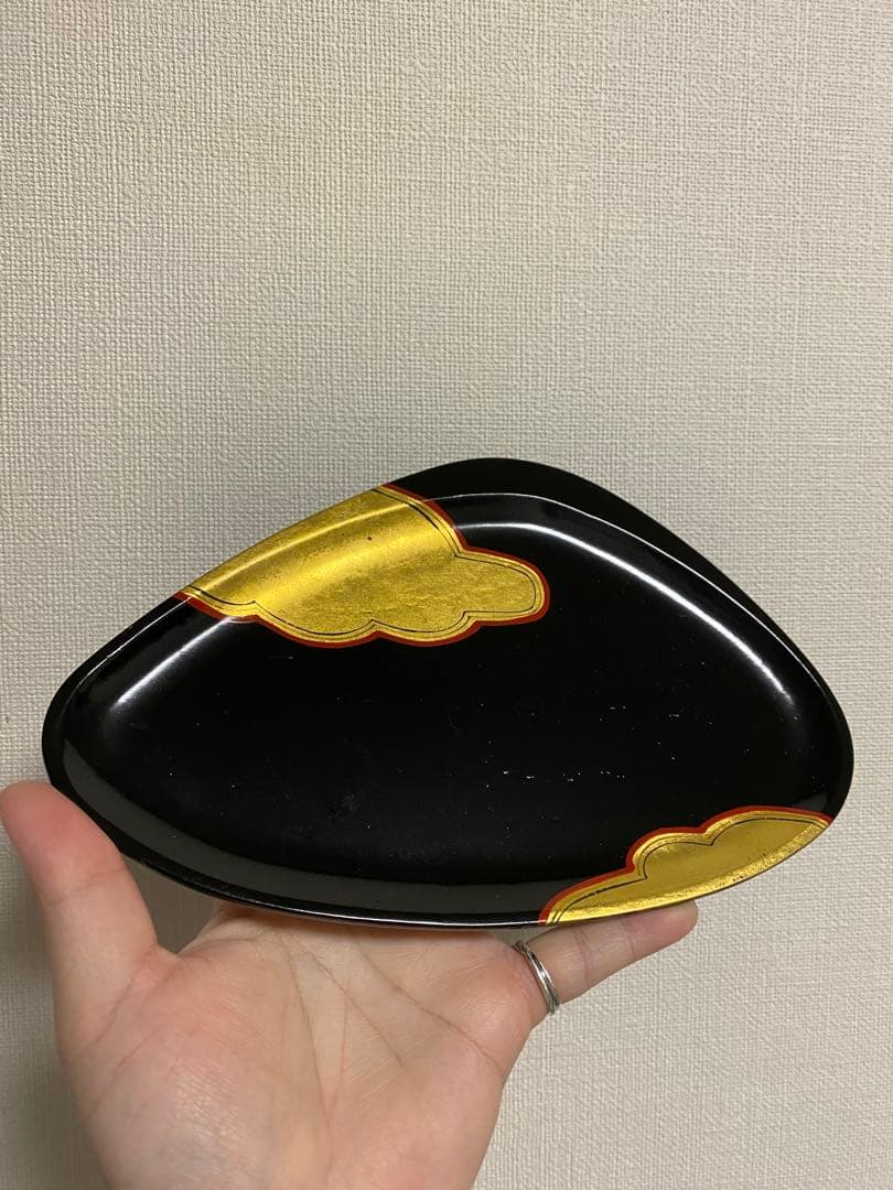 平安象彦 源氏雲 蛤形 銘々皿 5枚揃い 菓子盆 お盆