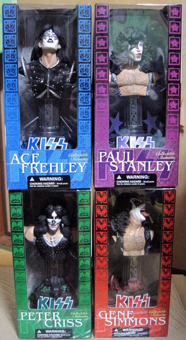 KISS スタチュー カラー4体フルセット　マクファーレン社　フィギュア