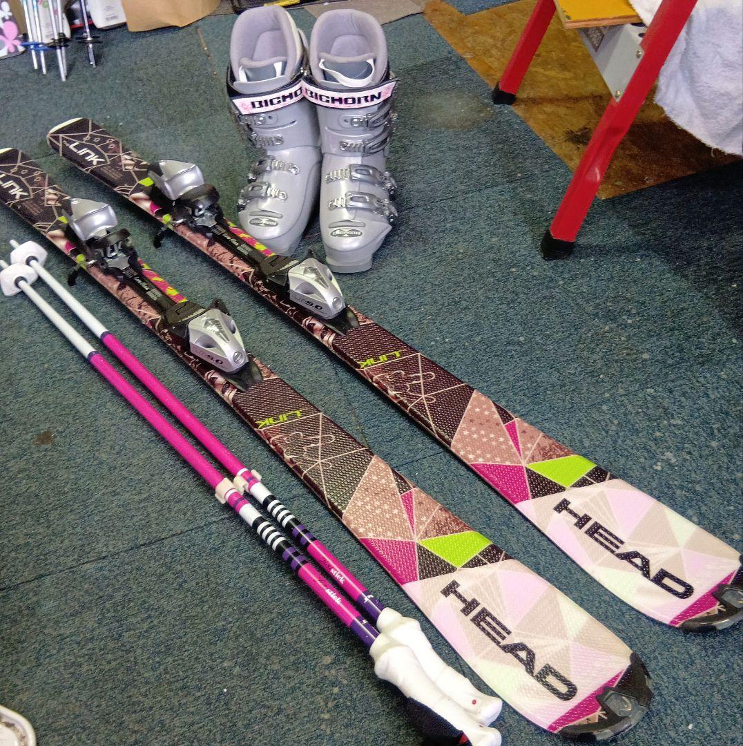 HEAD140cmメンテナス済 靴24cm ストック付