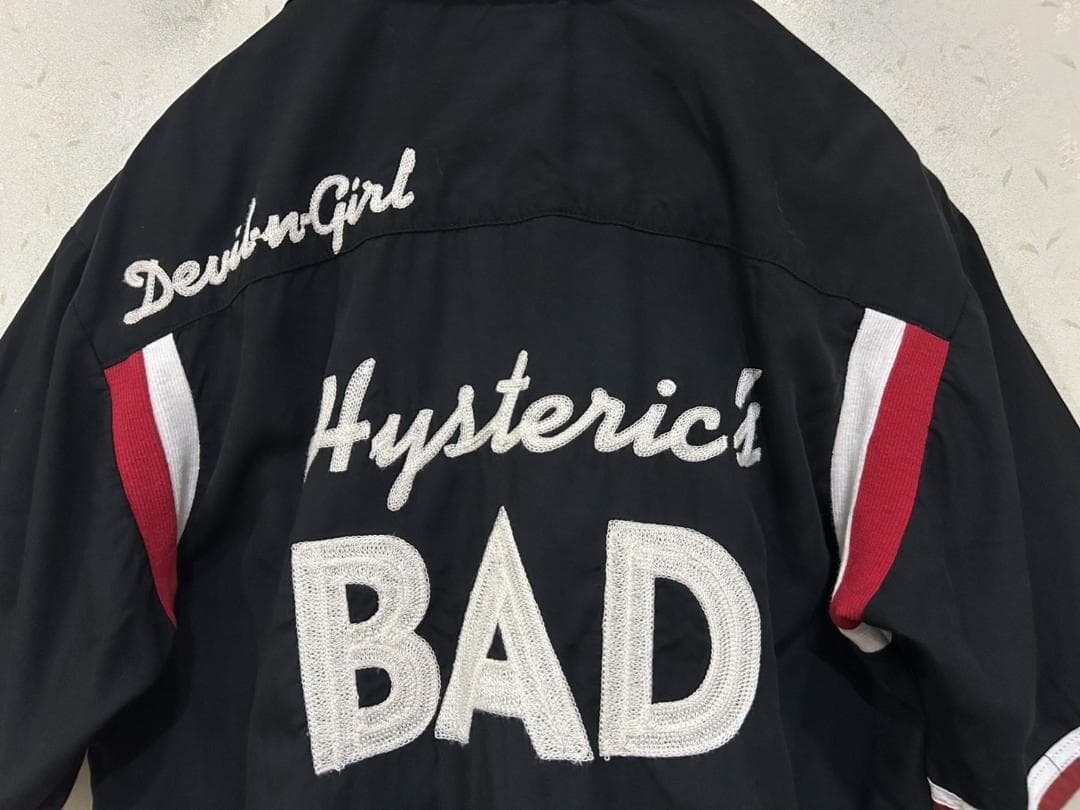 ＊HYSTERIC GLAMOUR BAD 刺繍 ピンボタン ボーリングシャツ