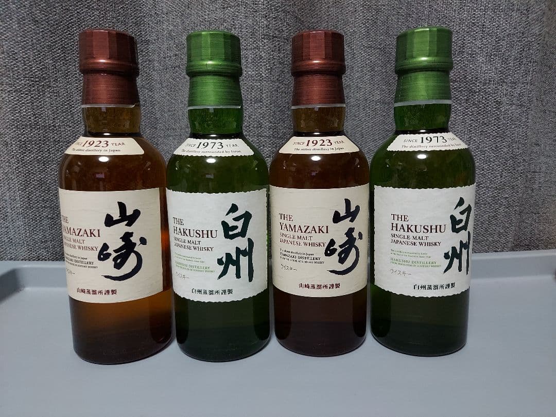 山崎 白州 180ml 4本 シングルモルト サントリー SUNTORY