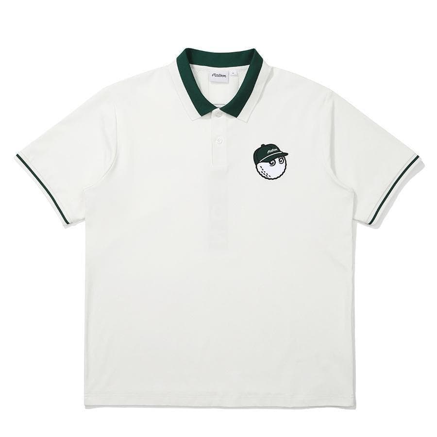 マルボンゴルフ ポロシャツ malbon golf メンズ シャツ 白色XXL