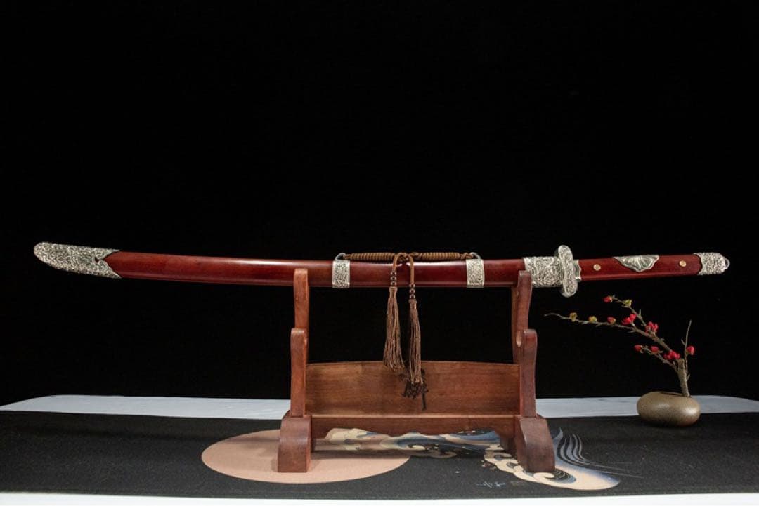 丁白桜戦刀 模造刀 居合刀 武士道 武具 漢剣 唐刀 龍泉剣 手鍛造打