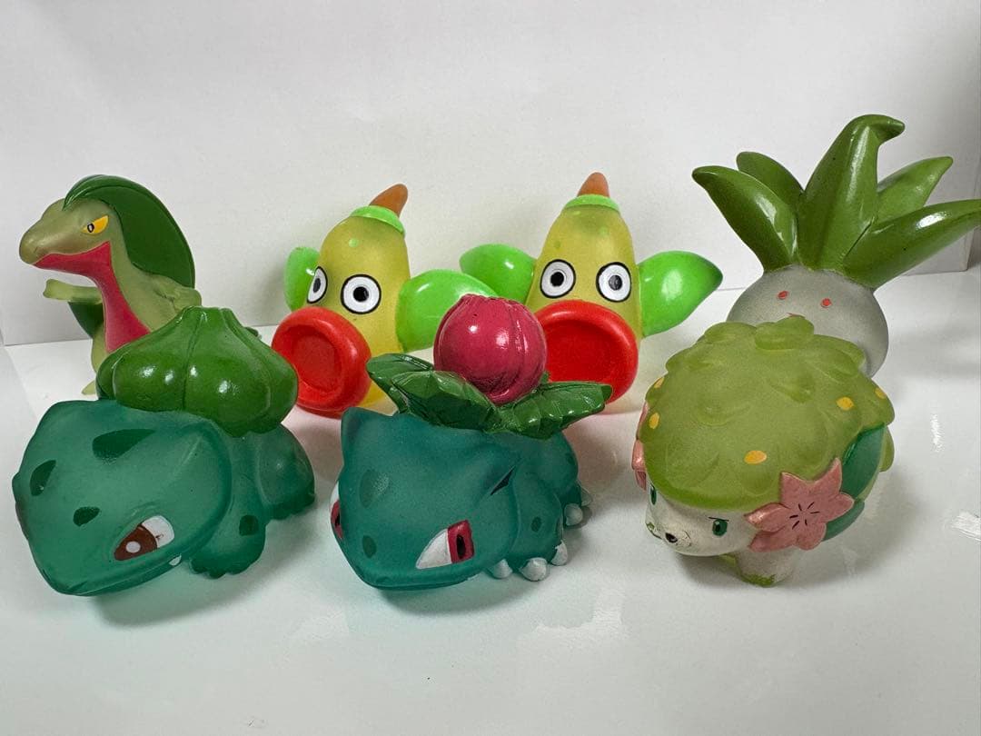 【レア】ポケモン　指人形　草タイプ　まとめ売り　クリア　7体