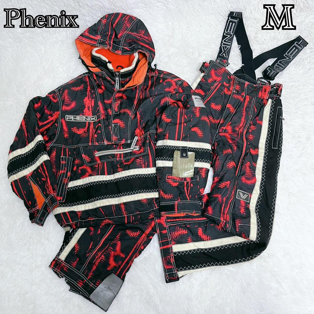 レトロ 90s フェニックス スキーウェア 上下M レッドブラック スキースノボ