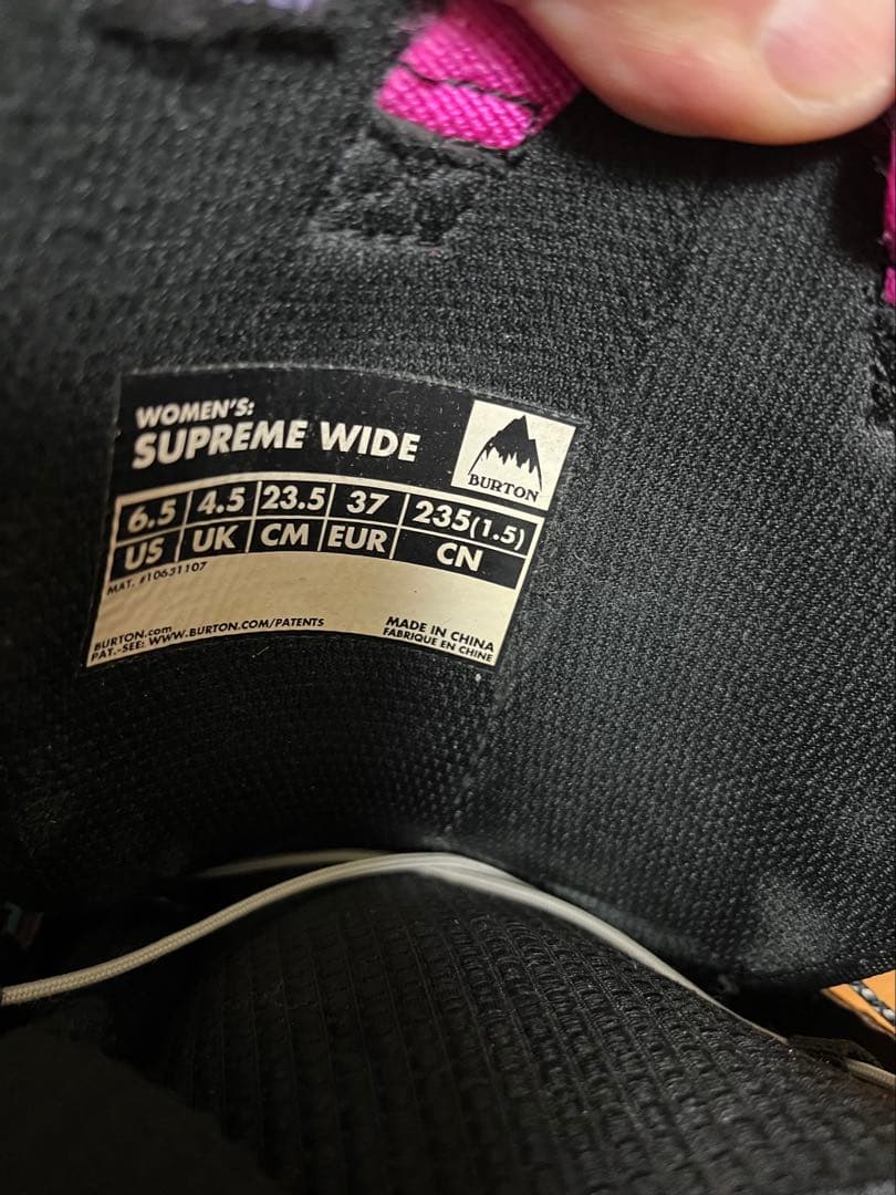 Burton Supreme Wide 23.5cm 6.5インチ