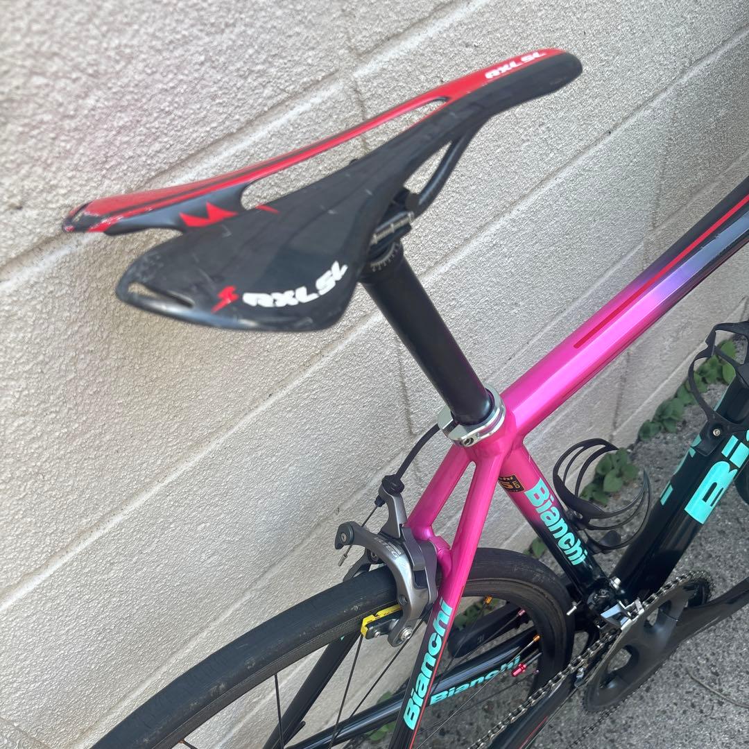 【再値下/軽量】Bianchi FENICE PRO(黒×ピンク) サイズ55