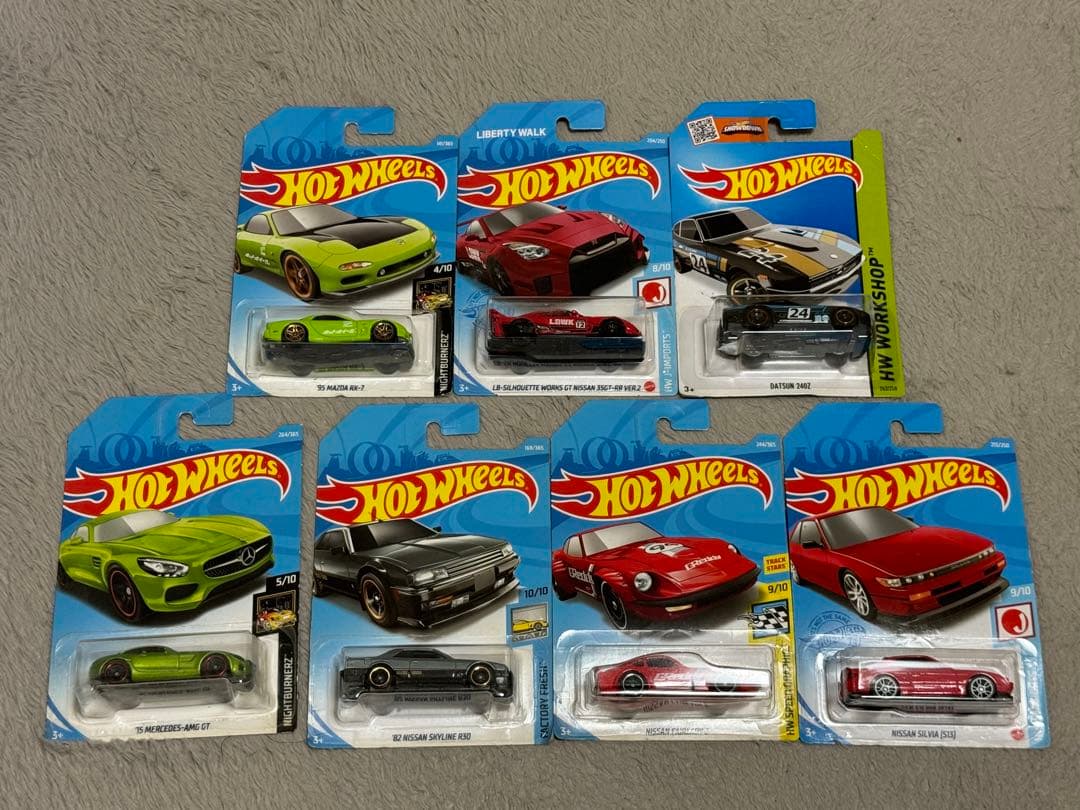 Hot Wheels 日本車ミニカーセット 7個