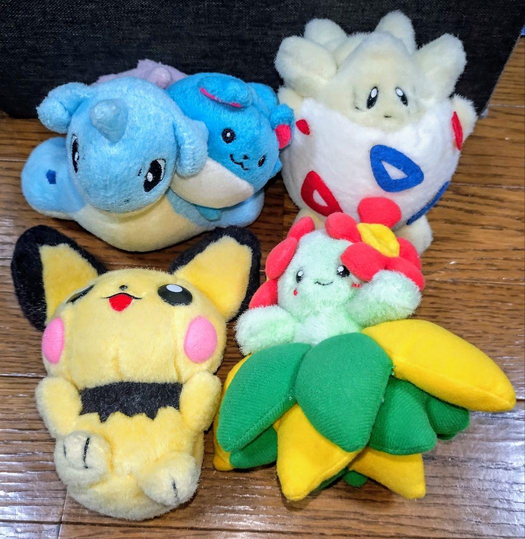 【4点セット】 ポケモン ぬいぐるみ TOMY レトロ ラプラス キレイハナ