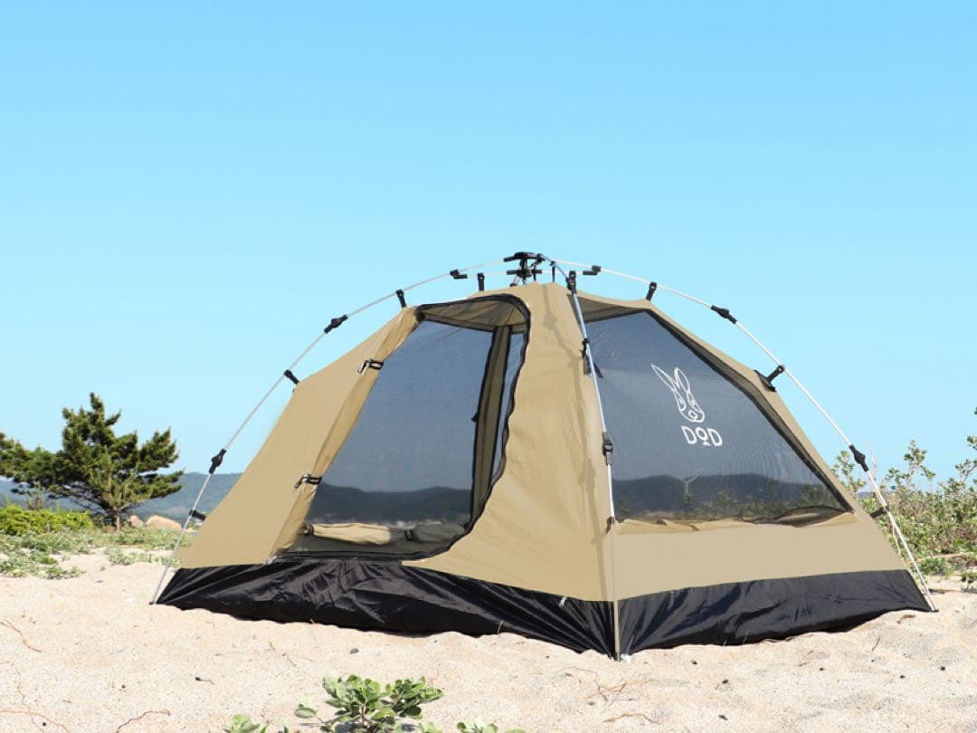 KANGAROO S ベージュ テント 2人用　専用フライシート付き