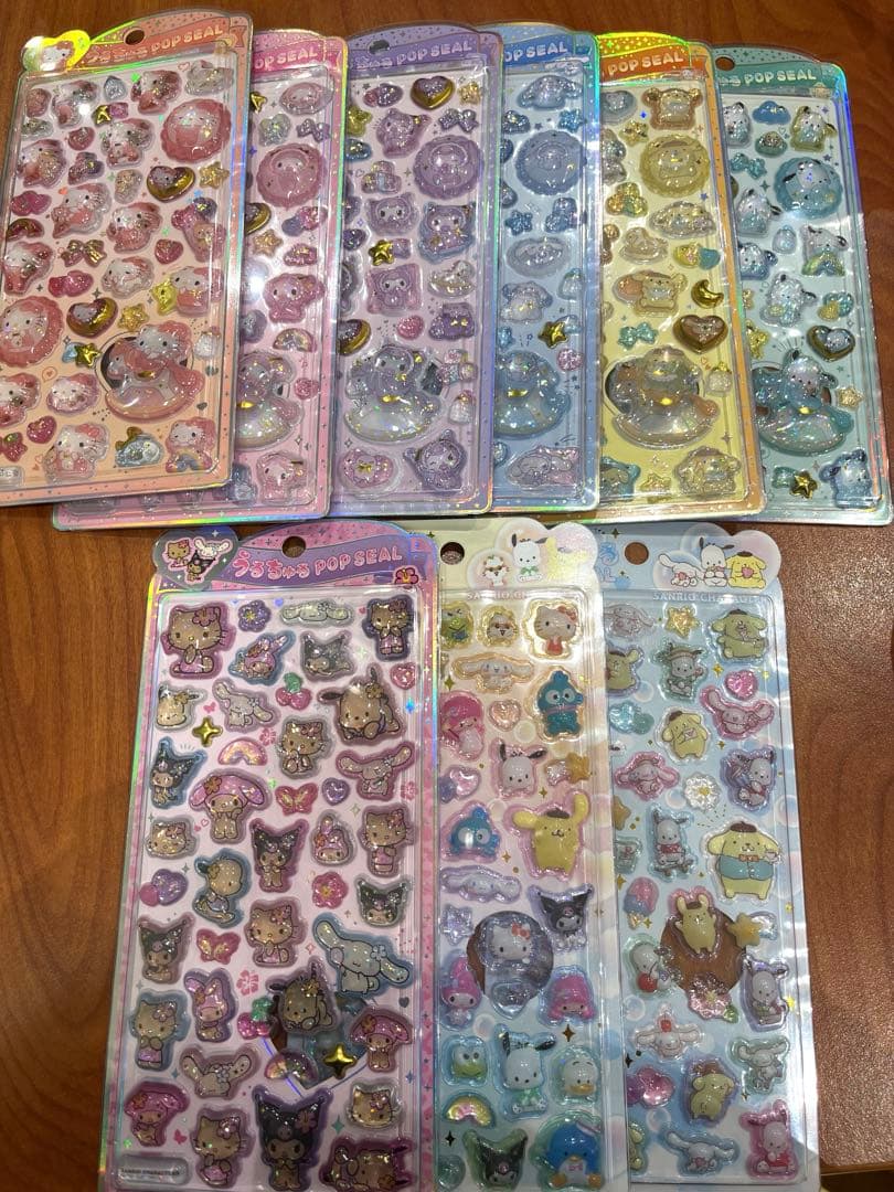【正規品】サンリオ うるちゅるポップシール 9点セット