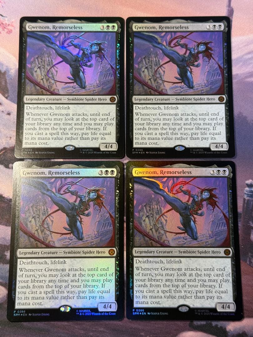 MTG/SPM/情け容赦無き者、グウェノム/バンドルプロモ/foil/4枚