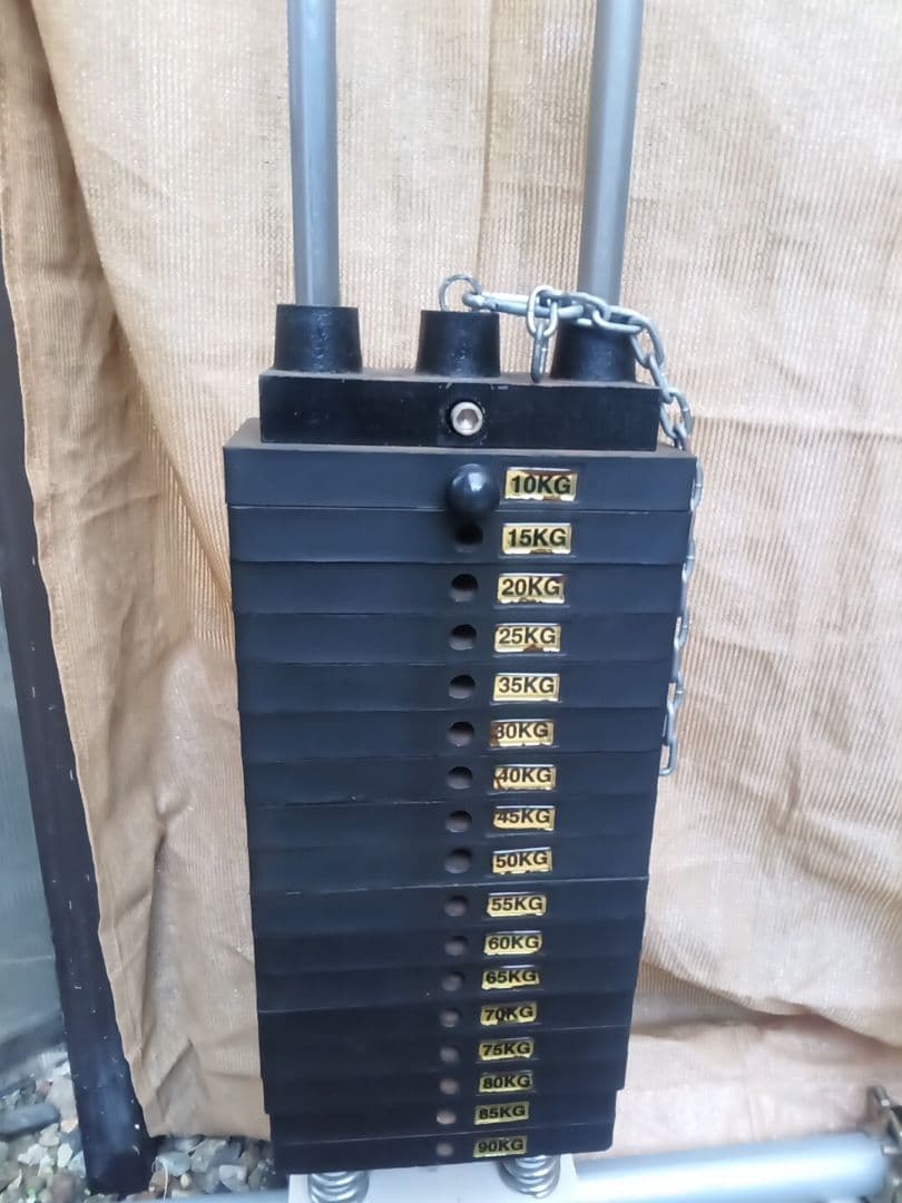 ウェイトスタック　重量計100kg　ラットプルバー　引渡限定