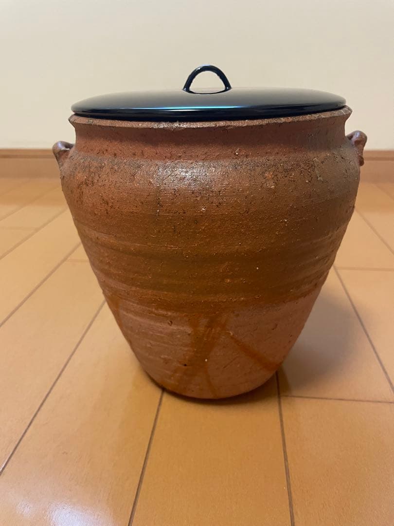 森陶岳　水差　種壺　たねつぼ　備前　寒風大窯　共箱あり