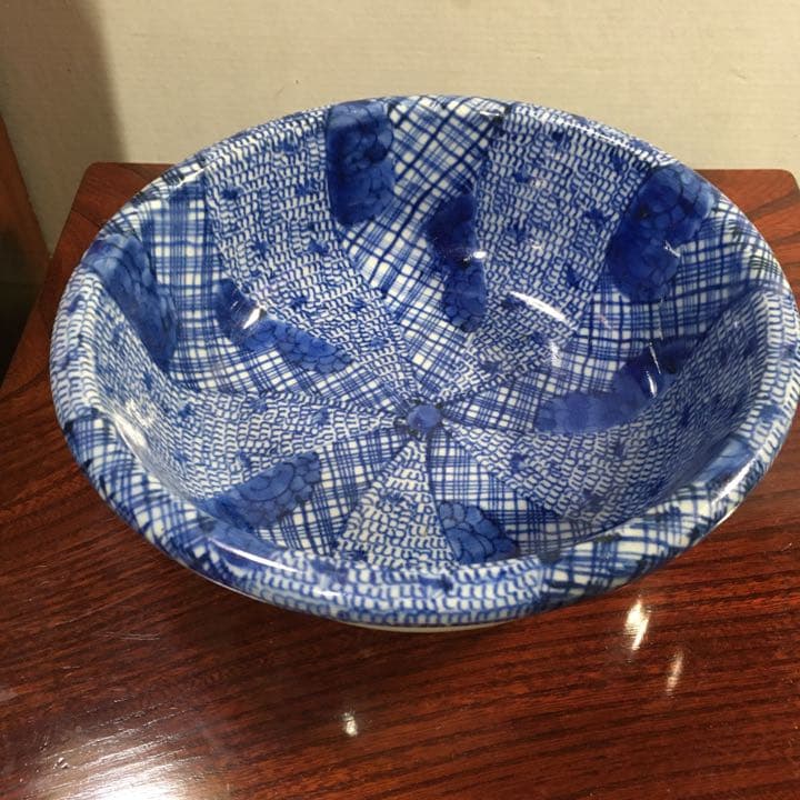 古伊万里 染付 染め付け 鉢 ひねり 伊万里 呉須